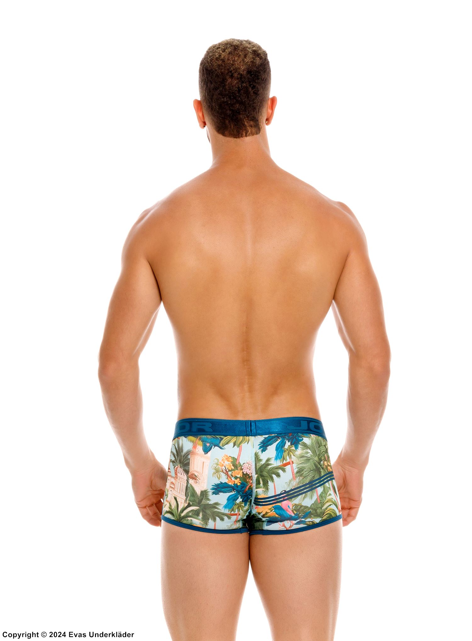 Men's boxer briefs, tropical pattern